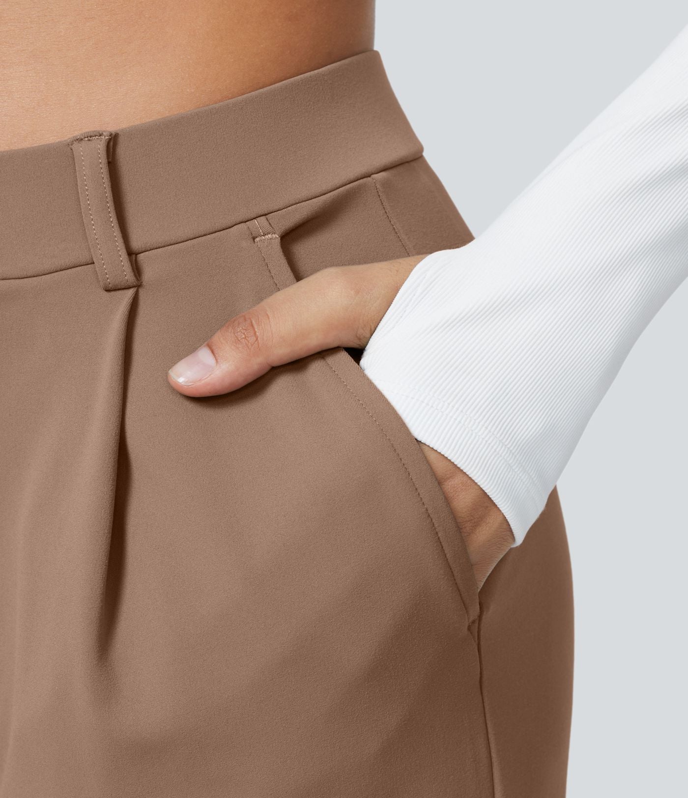 Pantalon tailleur Halara Flex™ DayStretch coupe droite taille haute avec poches