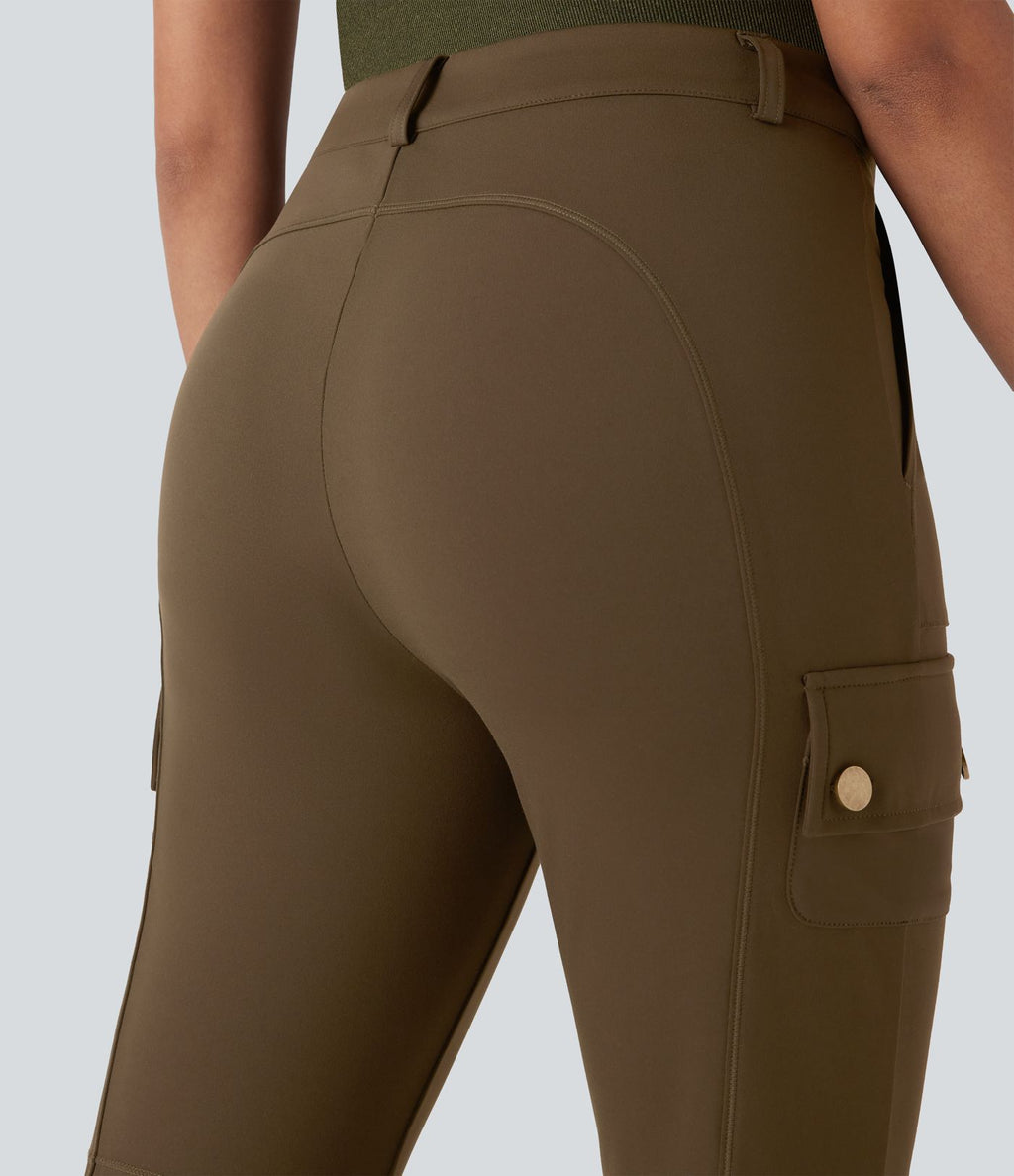 Pantalon cargo bootcut randonnée taille moyenne DayStretch avec poches