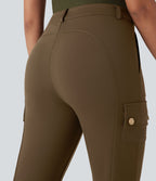 Pantalon cargo bootcut randonnée taille moyenne DayStretch avec poches