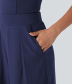 Combinaison à bretelles Breezeful™ dos nu, jambes larges, séchage rapide avec poches latérales - Édition Easy Peasy