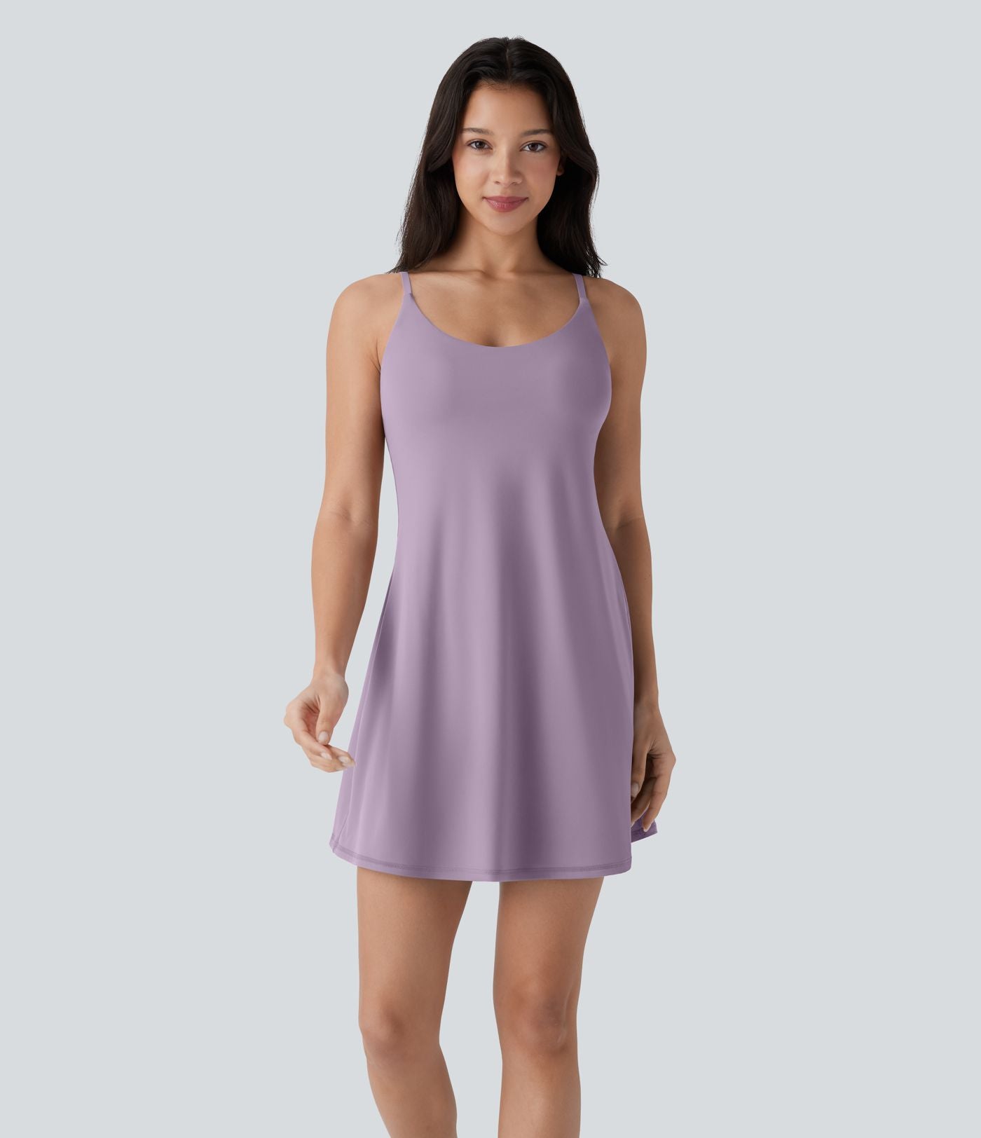 Softlyzero™ Plush Robe de danse courte dos nu avec short intégré - Version Easy Peasy