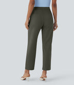 Pantalon de travail fuselé longueur cheville taille haute Halara Flex™ DayStretch avec poches