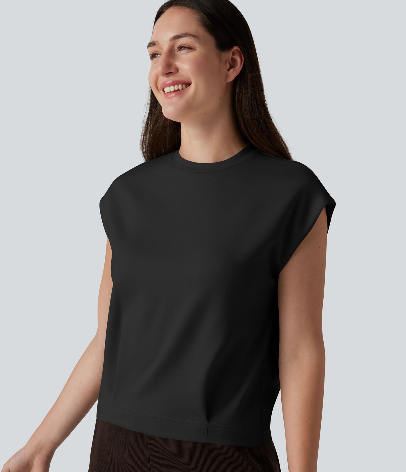 T-shirt casual col rond manches courtes