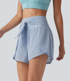 Short de running 2-en-1 SoftlyZero™ Airy 8cm effet frais InstantCool taille haute avec lien devant, mesh contrasté, poches et protection solaire UPF50+
