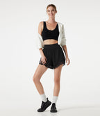 Short de running 2-en-1 SoftlyZero™ Airy taille haute gainant 7,5 cm à effet frais InstantCool avec ourlet en dentelle et poches, protection solaire UPF50+