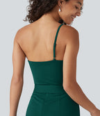 Combinaison de soirée asymétrique sans manches, ceinturée, avec soutien-gorge intégré et poches - Easy Peazy