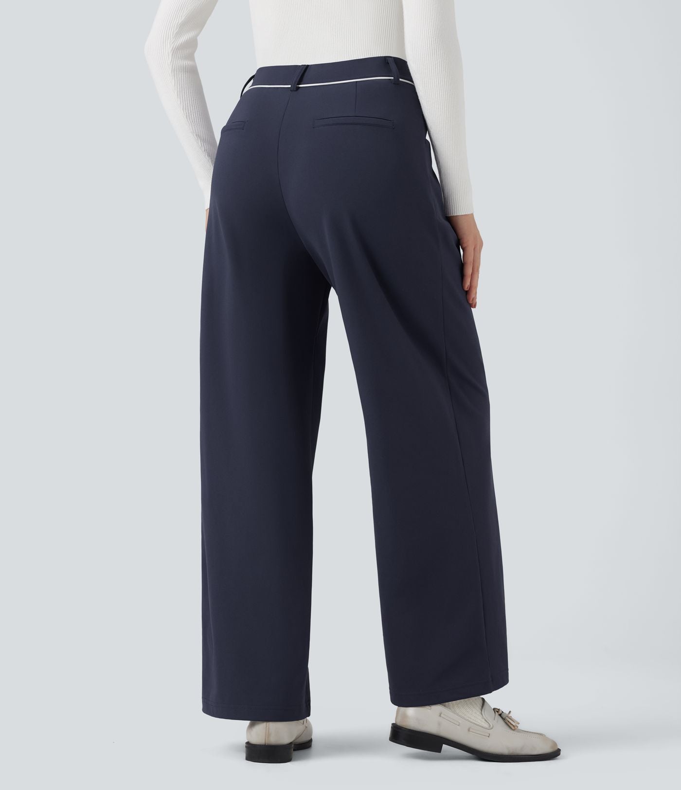 Pantalon tailleur droit thermique SoftlyZero™ Plush taille mi-haute avec poches