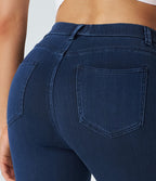 Leggings 7/8 de travail en denim taille haute avec poches Halara Flex™