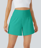 Short yoga 2-en-1 SoftlyZero™ Airy effet frais InstantCool taille très haute 12,5 cm avec poches, longueur allongée