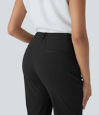Pantalon de costume effet frais InstantCool à taille mi-haute avec poches latérales