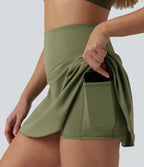 Jupe-short de tennis mini SoftlyZero™ Airy 2-en-1 gainante taille haute effet frais InstantCool avec poches, protection solaire UPF50+