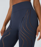 Legging yoga 7/8 taille haute avec découpes sans couture OneForm Seamless Flow