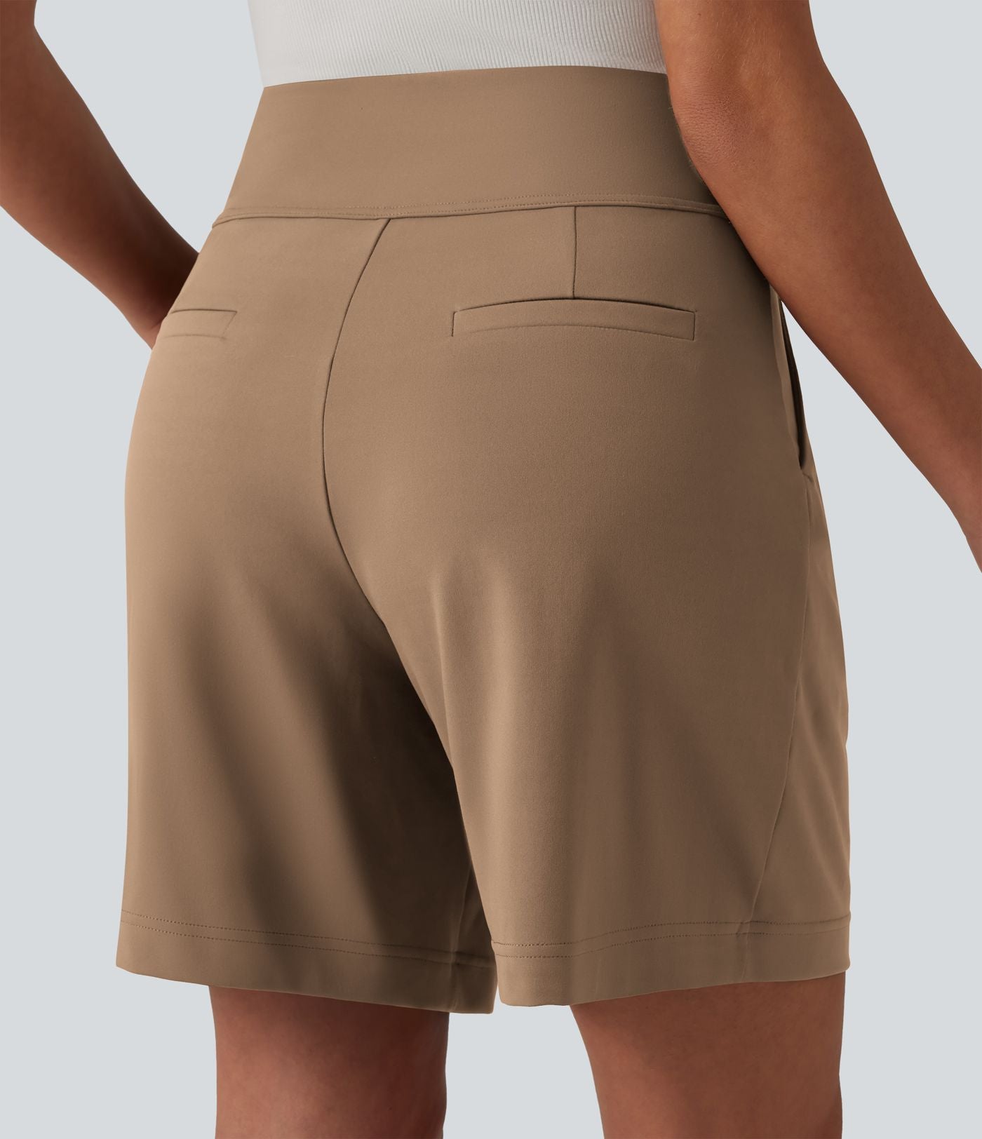 Short tailleur ample DayStretch taille haute 17,5 cm avec poches