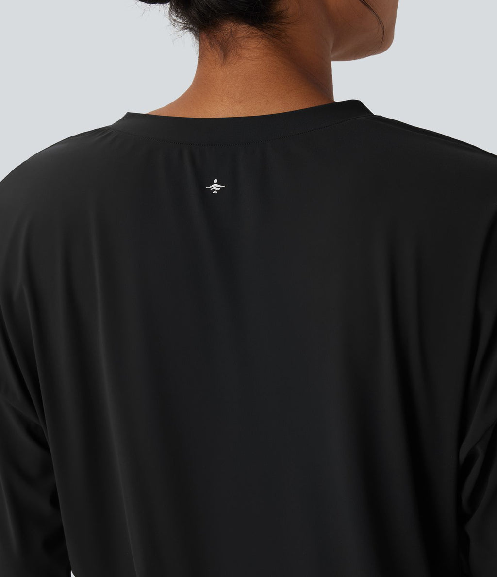 Top yoga sport oversize col V Cool Touch séchage rapide