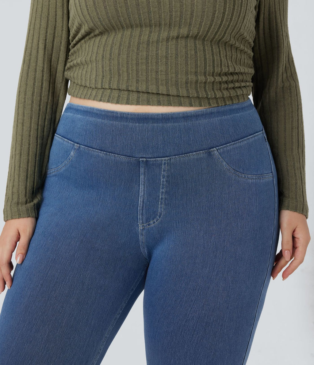 Halara Flex™ Jegging Casual Taille Haute Tricot Extensible Poche Latérale Arrière Grande Taille
