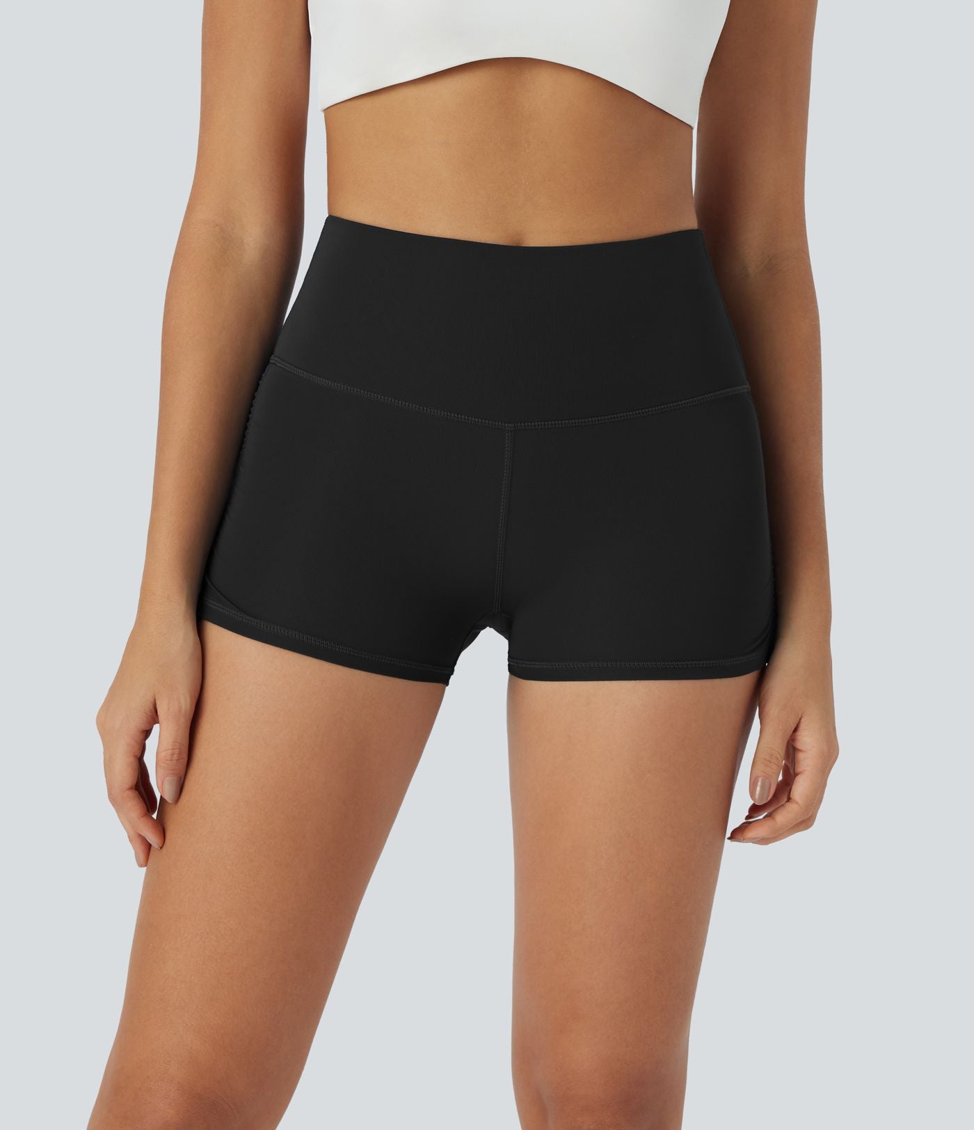 Short cycliste 6 cm de course gainant taille haute avec fronces et séchage rapide SoftlyZero™