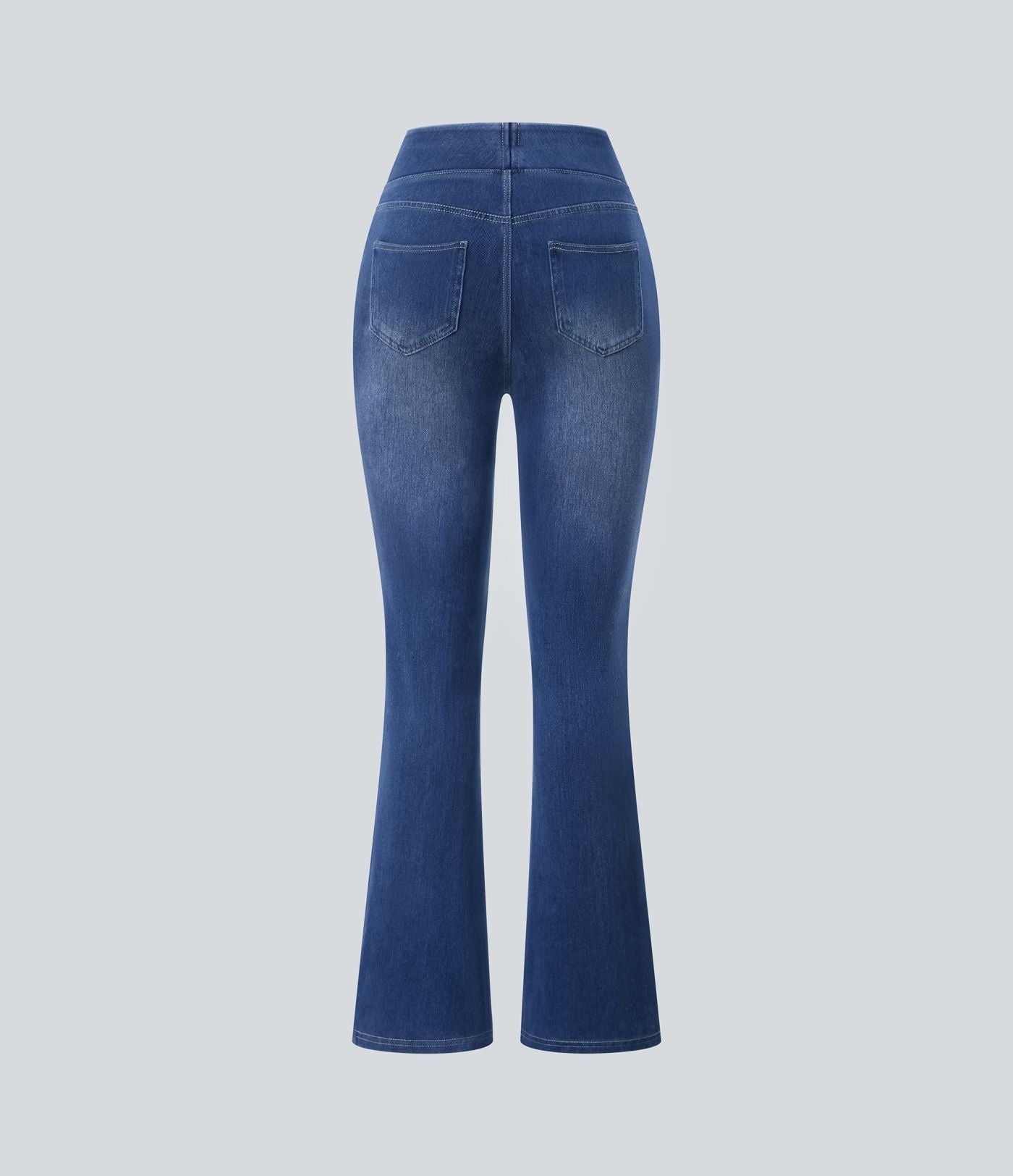 Halara Flex™ Jean bootcut décontracté extensible délavé taille haute à poches multiples