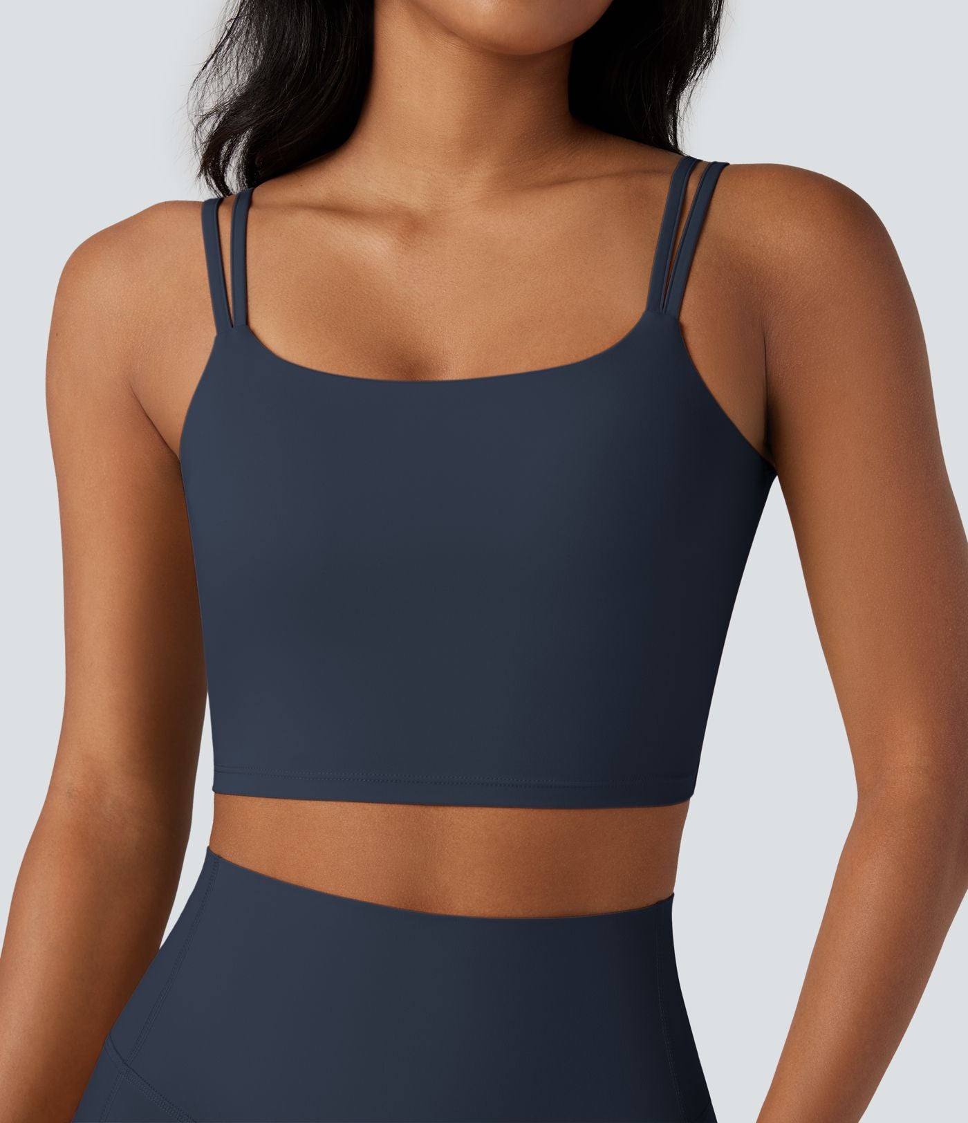 Débardeur yoga court Halara UltraSculpt™ double bretelles torsadé dos nu
