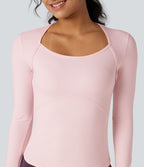 Top de sport yoga SoftlyZero™ Plush manches longues avec trous pouces
