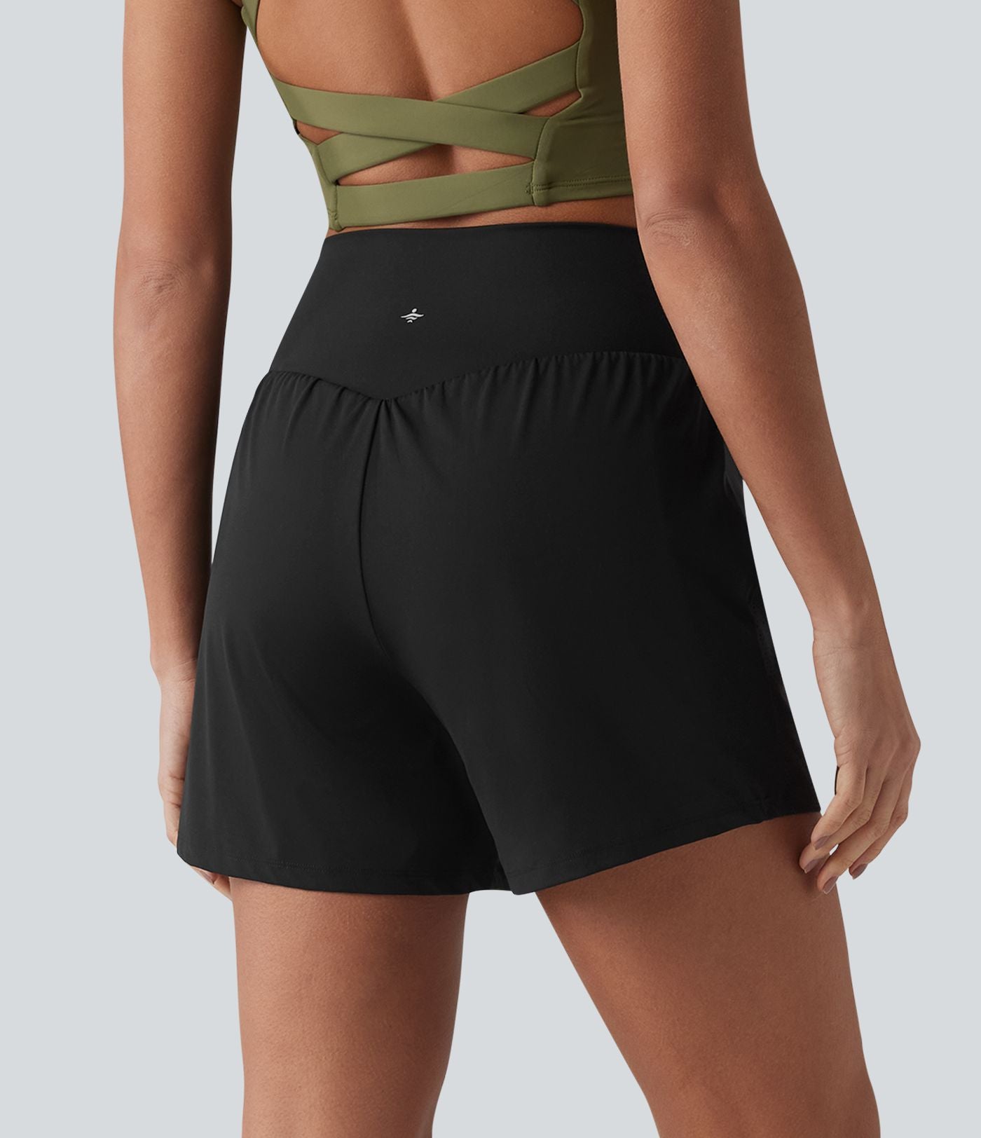 Short de course 2-en-1 12,5 cm taille haute avec poches