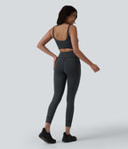 Combinaison de yoga à rayures col U cordon de serrage et poches - Édition Easy Peasy