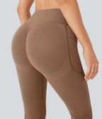 Pantalon de yoga à coupe bootcut gainant galbant taille haute avec effet scrunch et poches Halara UltraSculpt™