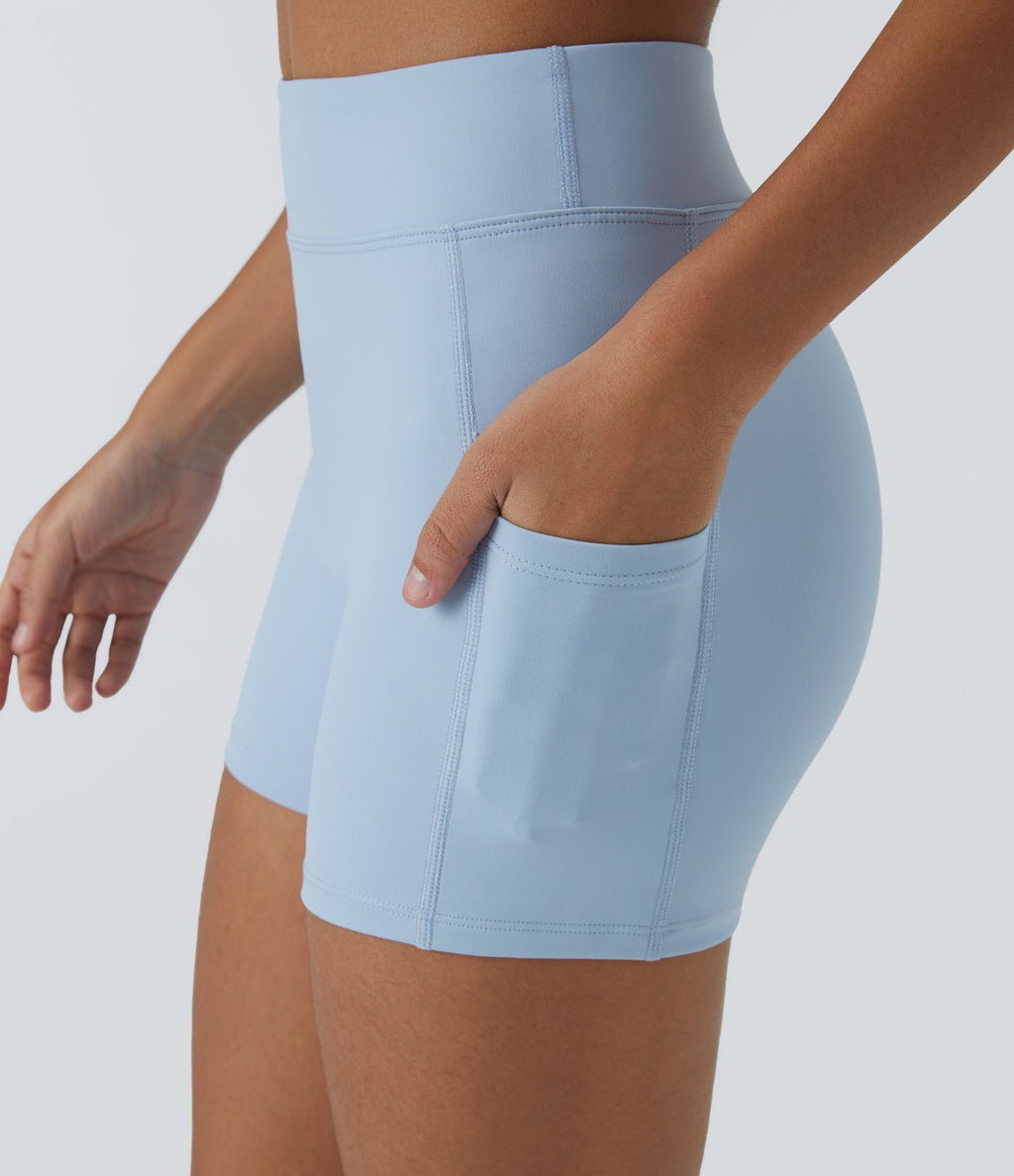 Short de yoga SoftlyZero™ Airy 8,8 cm taille haute poches latérales uni effet frais InstantCool