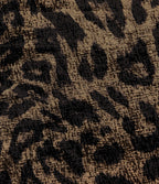 Pantalon leopard large décontracté taille mi-haute avec cordon de serrage et poches