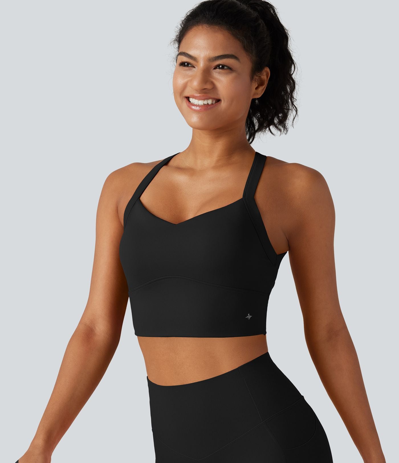 SoftlyZero™ Plush Débardeur de yoga court col cœur avec soutien-gorge intégré