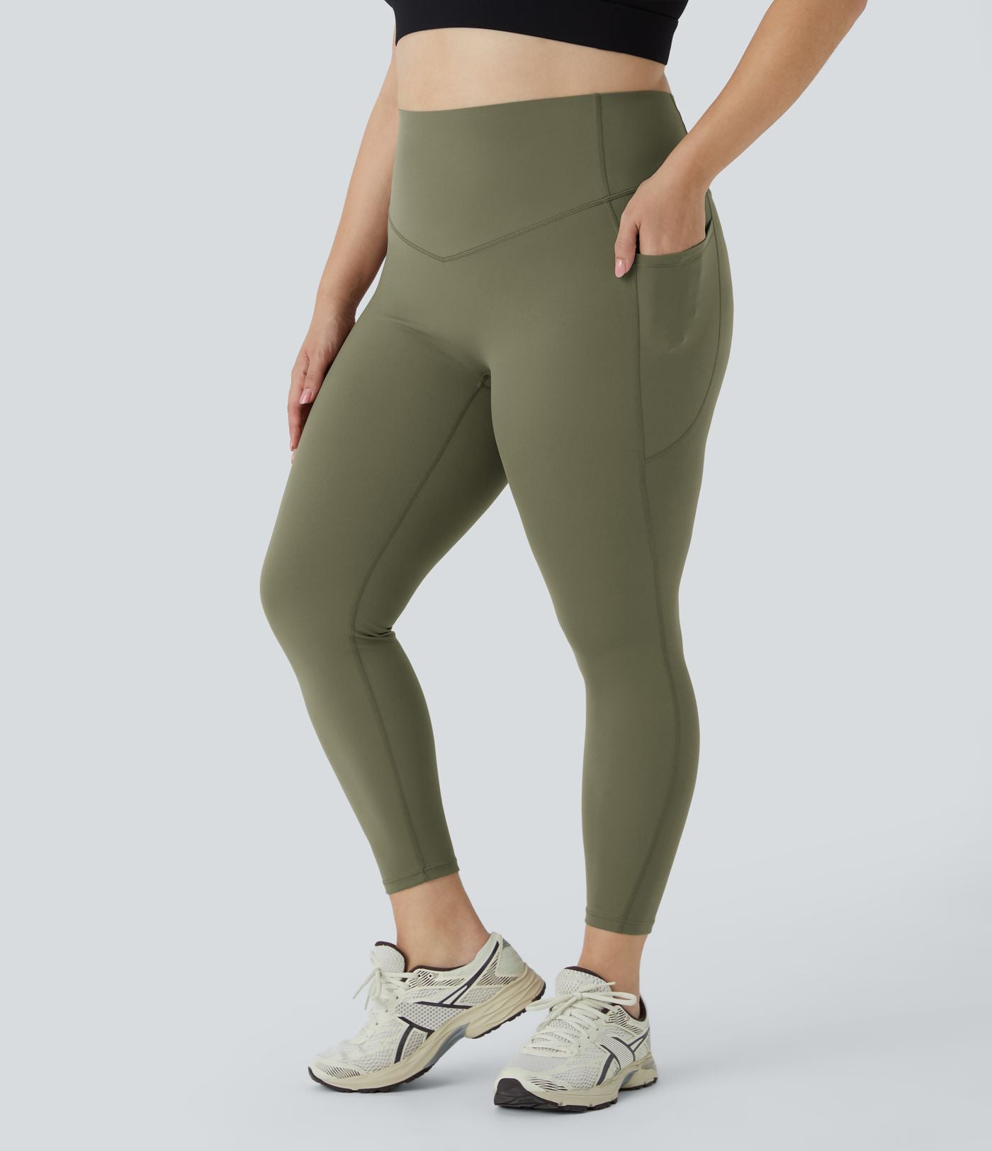 Legging d'entraînement gainant taille haute grande taille avec poches Halara UltraSculpt™