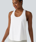 Débardeur de sport dos nageur SoftlyZero™ Airy avec dentelle contrastante effet frais InstantCool, protection solaire UPF50+