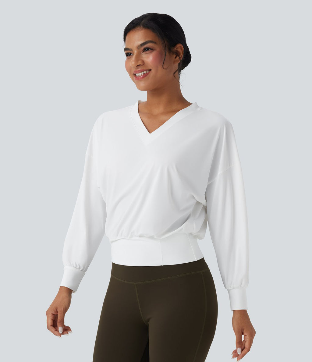 Top yoga sport oversize col V Cool Touch séchage rapide