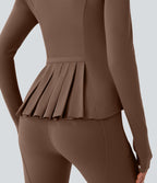 Veste d'équitation ajustée Softlyzero™ avec col montant, passe-pouces, poches, plis et fermeture éclair - Protection UPF50+