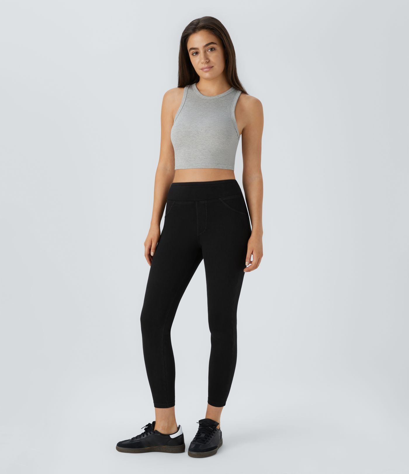 Halara Flex™ Jegging Casual Taille Haute Tricot Extensible Poche Latérale Arrière