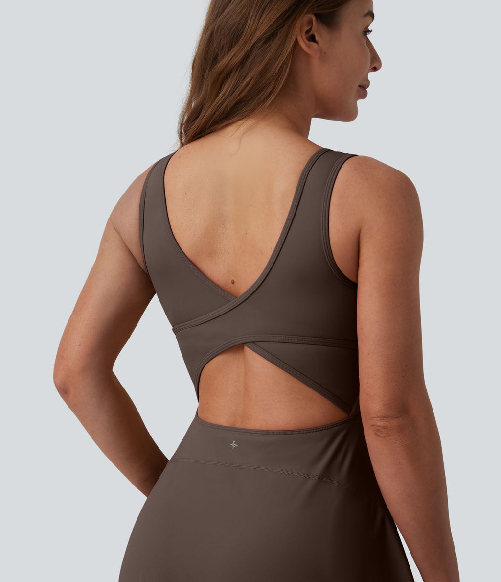 Robe de sport mini 2-en-1 SoftlyZero™ Airy col U poches effet frais InstantCool danse bonnets E-G, accès facile Easy Peasy