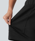 Short de danse taille mi-haute coupe évasée avec poches