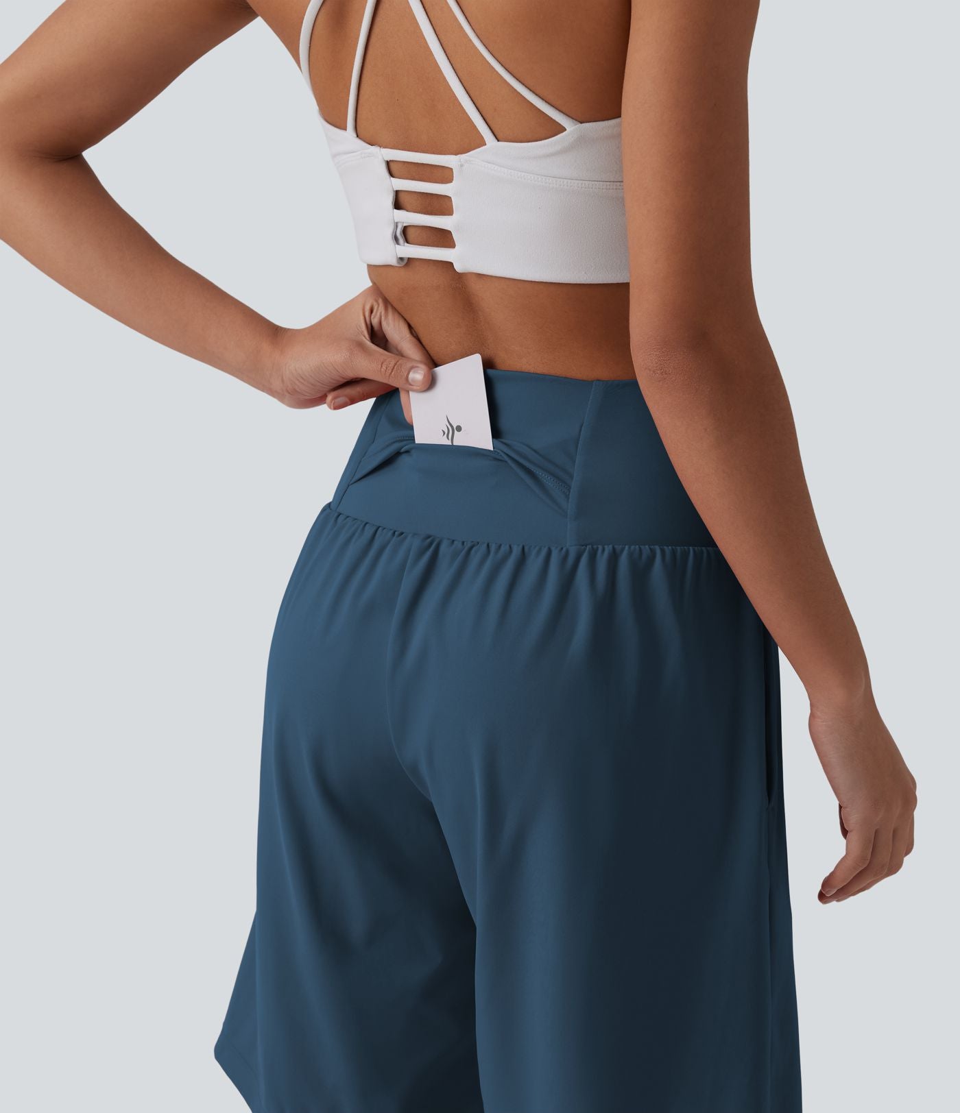 Short de yoga 2-en-1 SoftlyZero™ Airy taille très haute effet frais InstantCool 22,8 cm avec poches