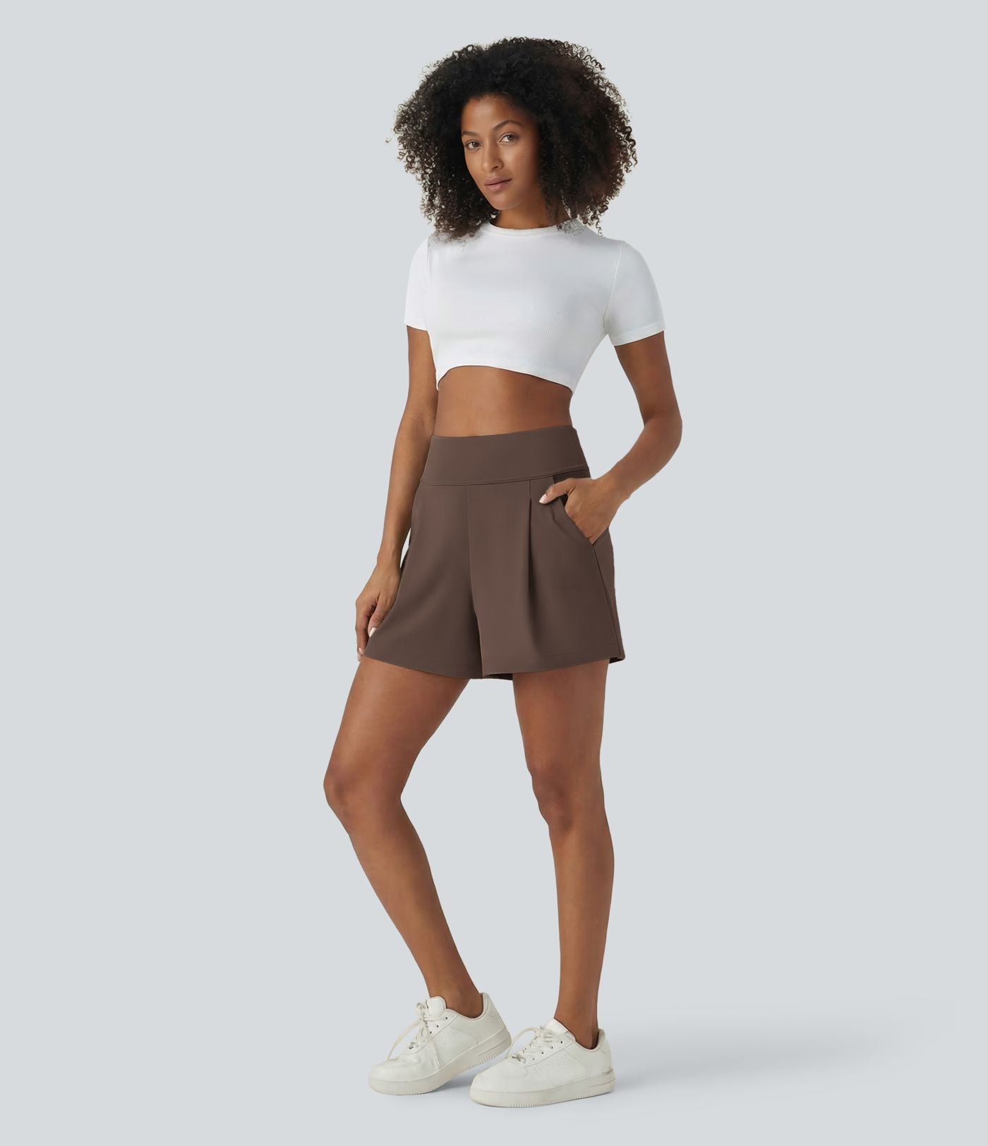 Short de travail large taille haute DayStretch avec poches