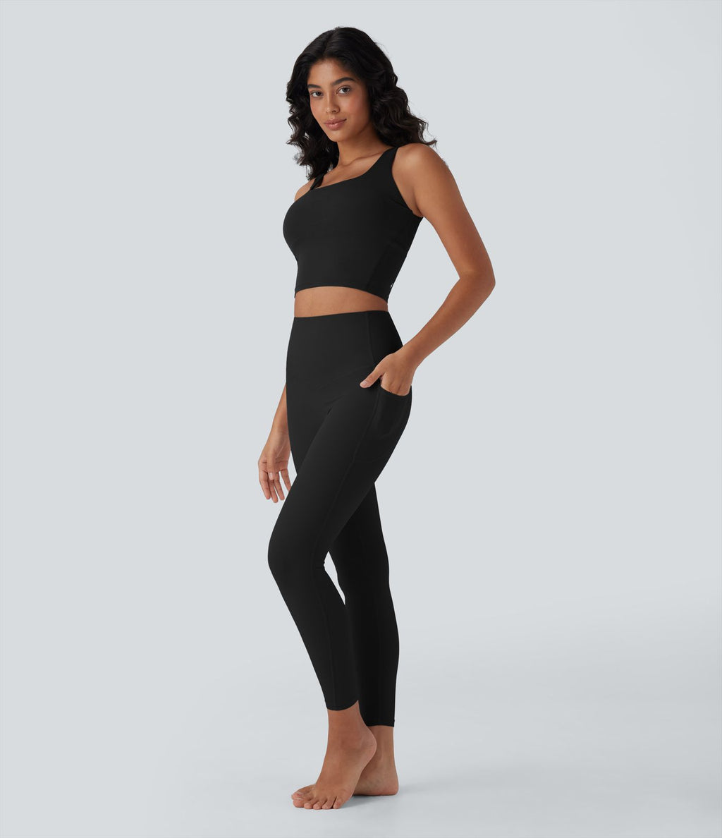 Legging de yoga Halara UltraSculpt™ gainant taille haute effet frais InstantCool et séchage rapide avec poches, protection solaire UPF50+