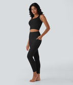 Legging de yoga Halara UltraSculpt™ gainant taille haute effet frais InstantCool et séchage rapide avec poches, protection solaire UPF50+