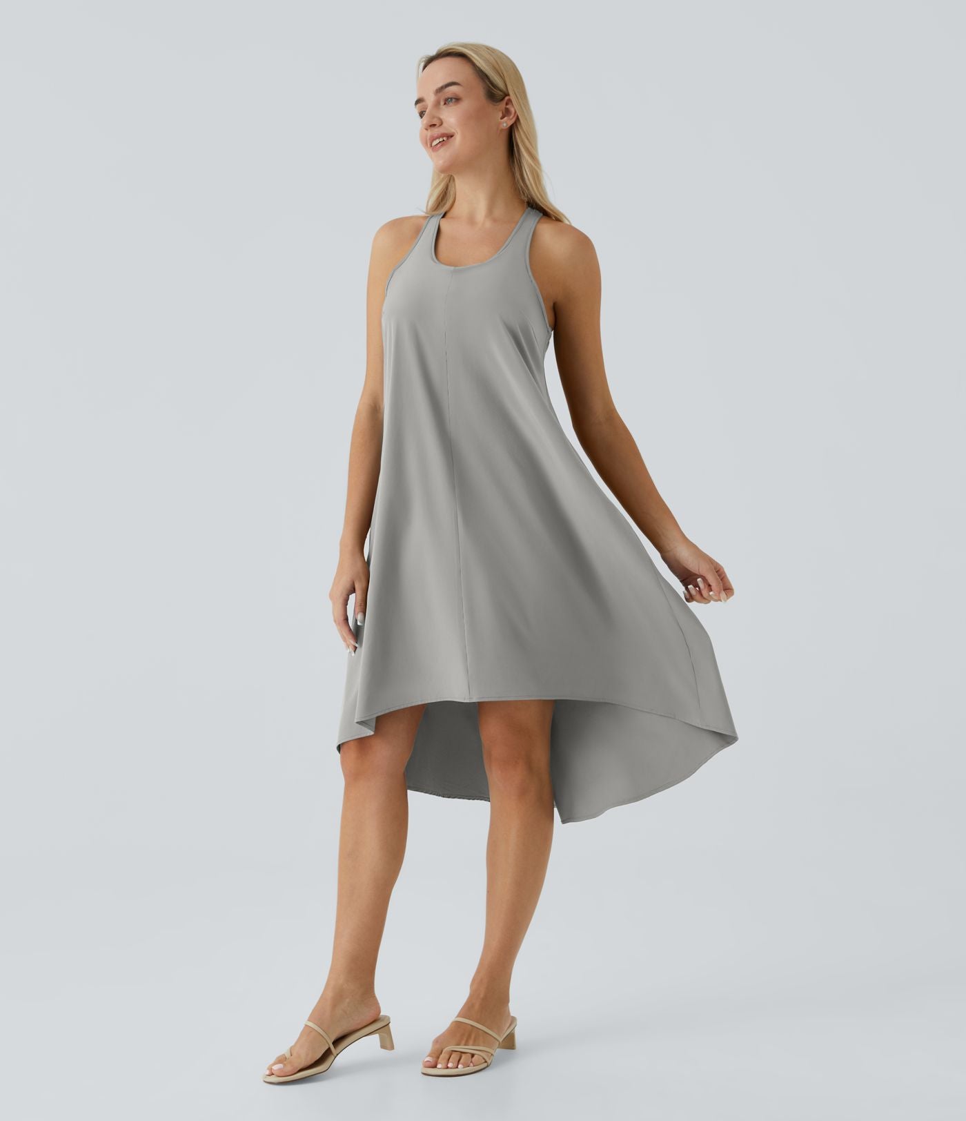 Robe décontractée mi-longue Breezeful™ dos nageur poche latérale fluide asymétrique séchage rapide A-C
