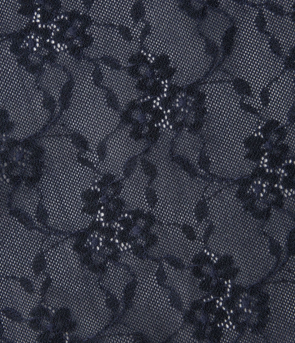 Débardeur transparent dentelle à motif floral
