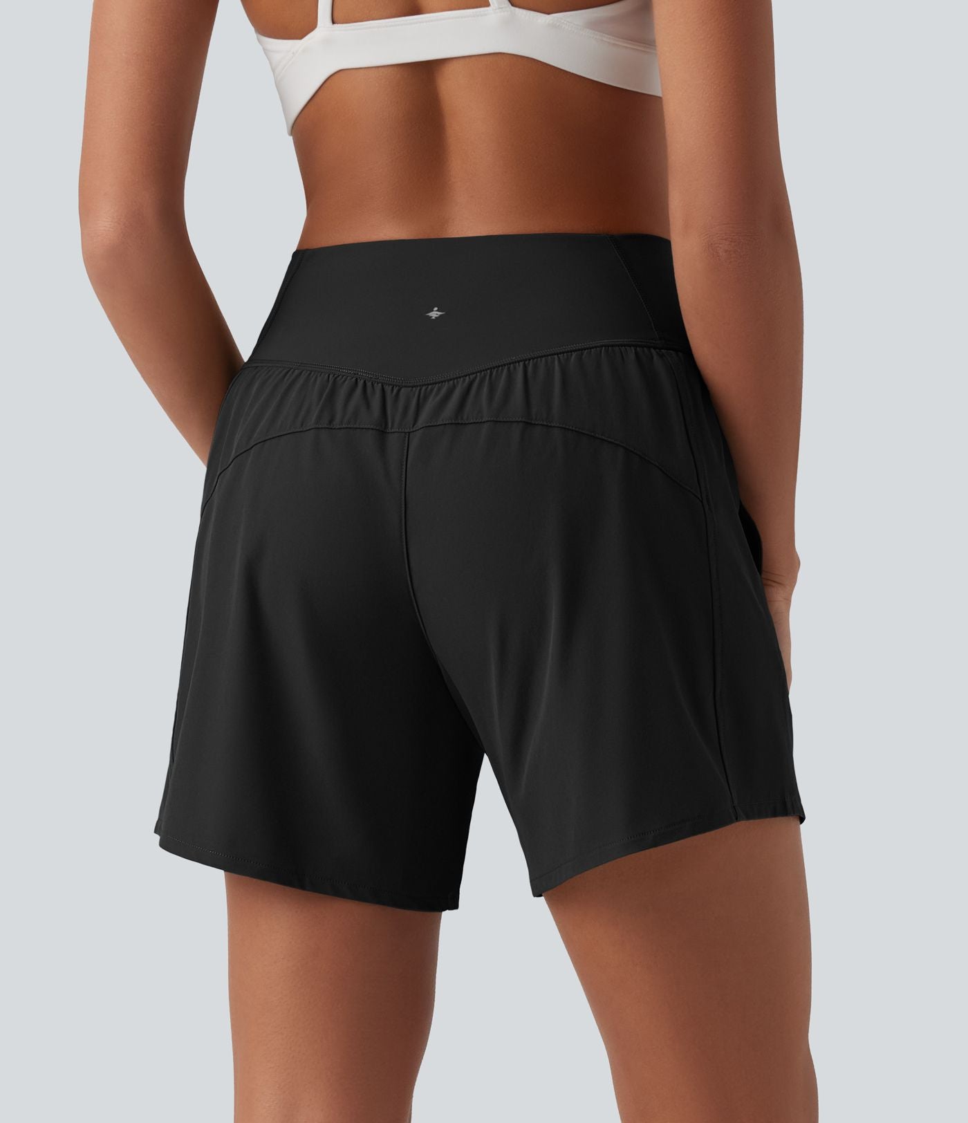 Short yoga 2-en-1 Breezeful™ croisé taille haute séchage rapide 12,5 cm avec poches