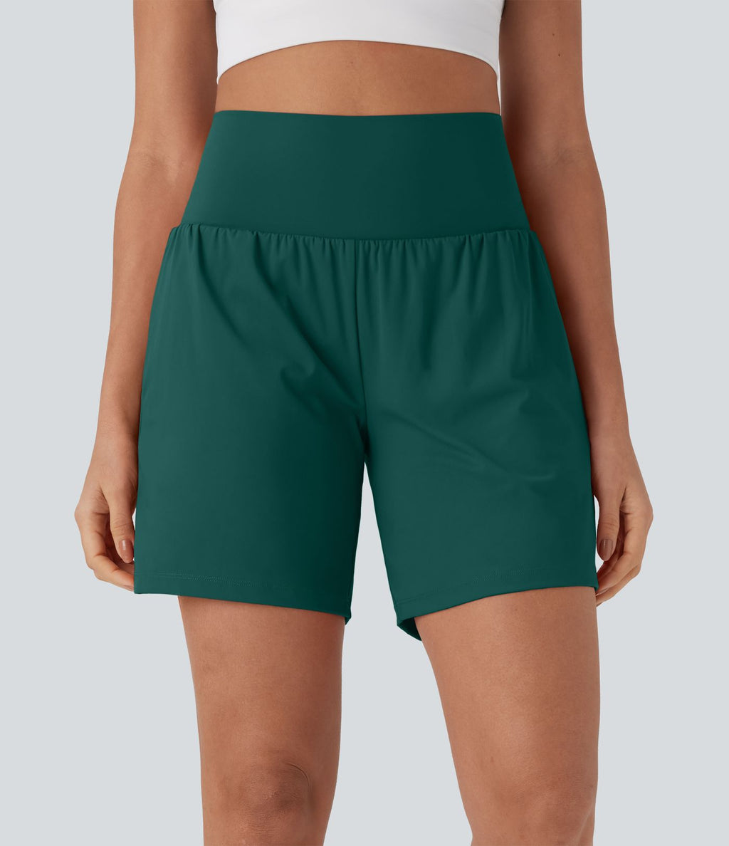 Short de yoga SoftlyZero™ Airy 2-en-1 taille très haute avec poches et effet frais InstantCool 17,5 cm