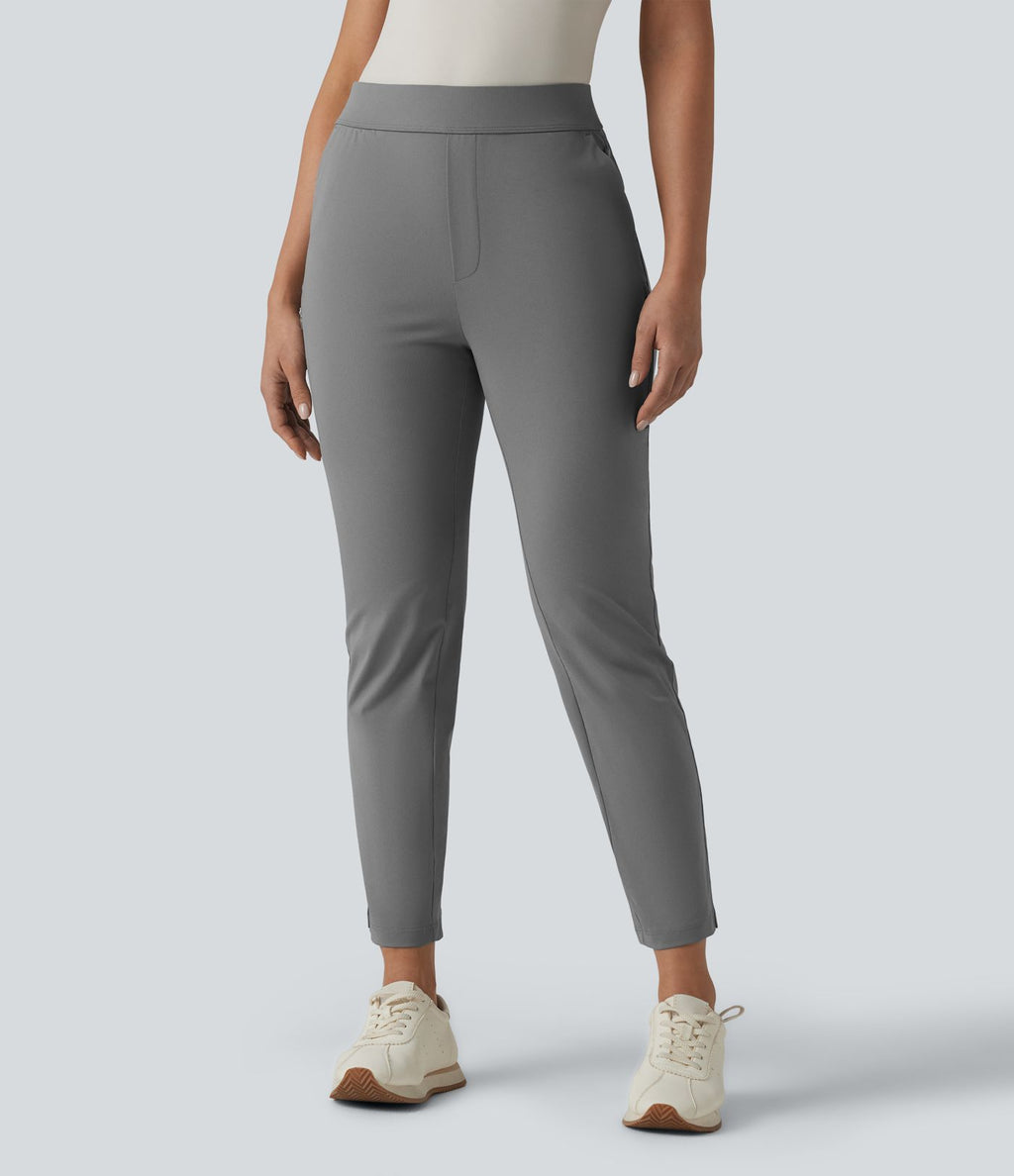 Pantalon de golf fuselé taille haute avec poches