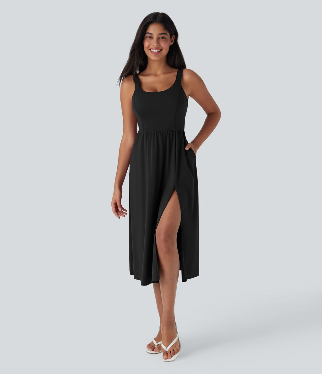 Robe décontractée mi-longue SoftlyZero™ Airy avec coques et effet frais InstantCool avec poches, bonnets E-G