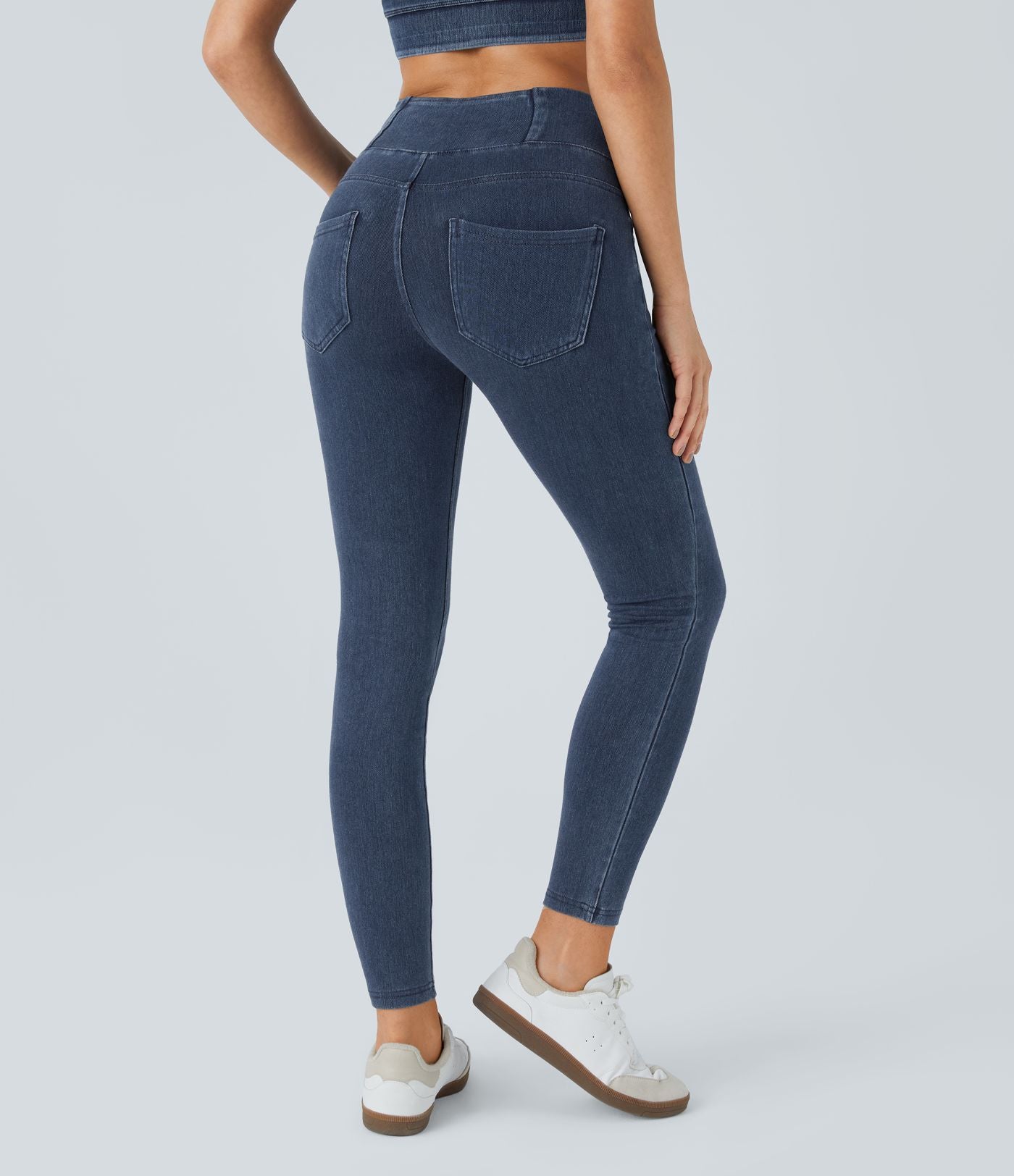 Halara Flex™ Jegging Travail Taille Haute Croisé Poches Multiples Tricot Extensible