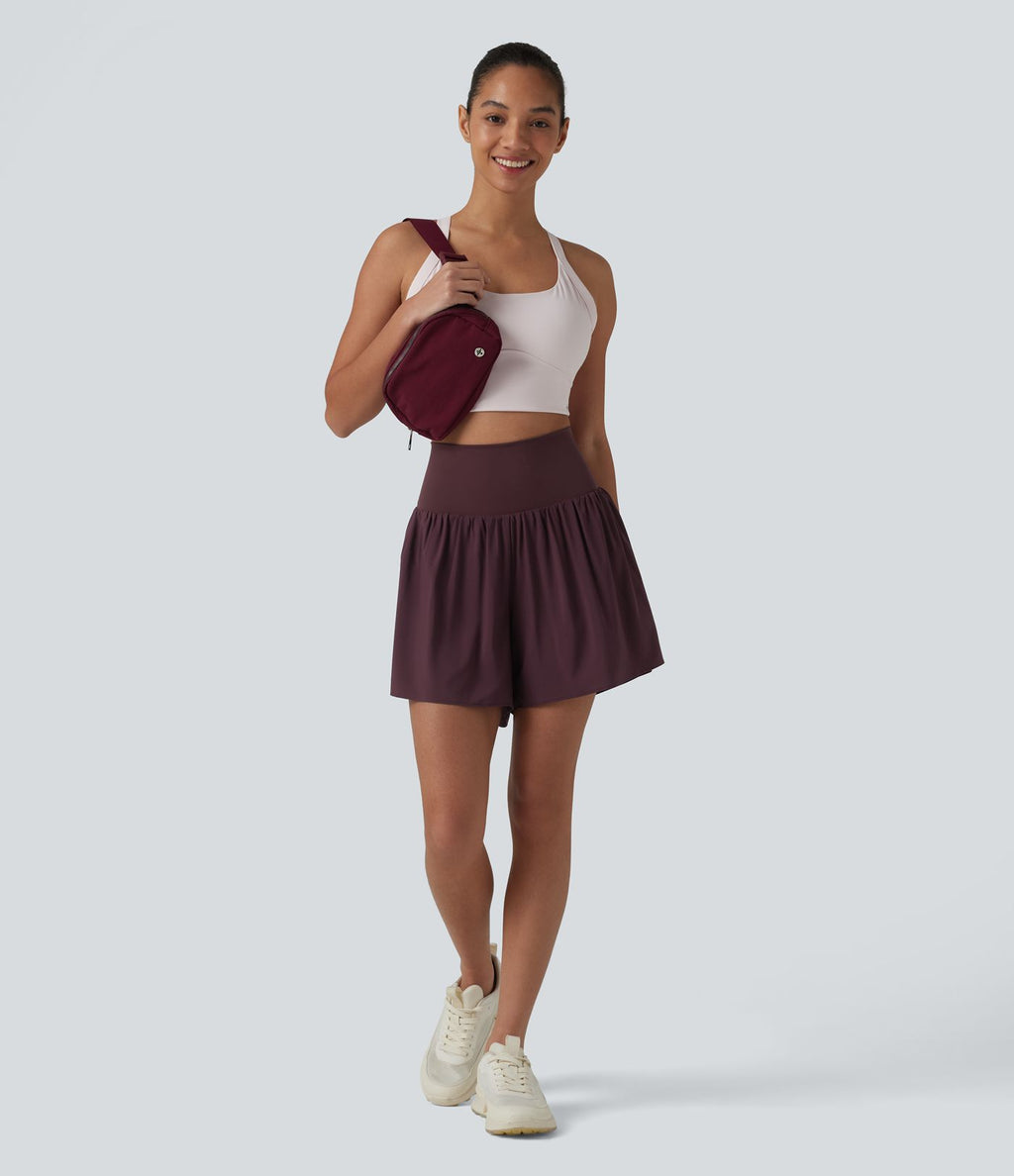 Short de running 2-en-1 taille haute 12,5 cm avec poches