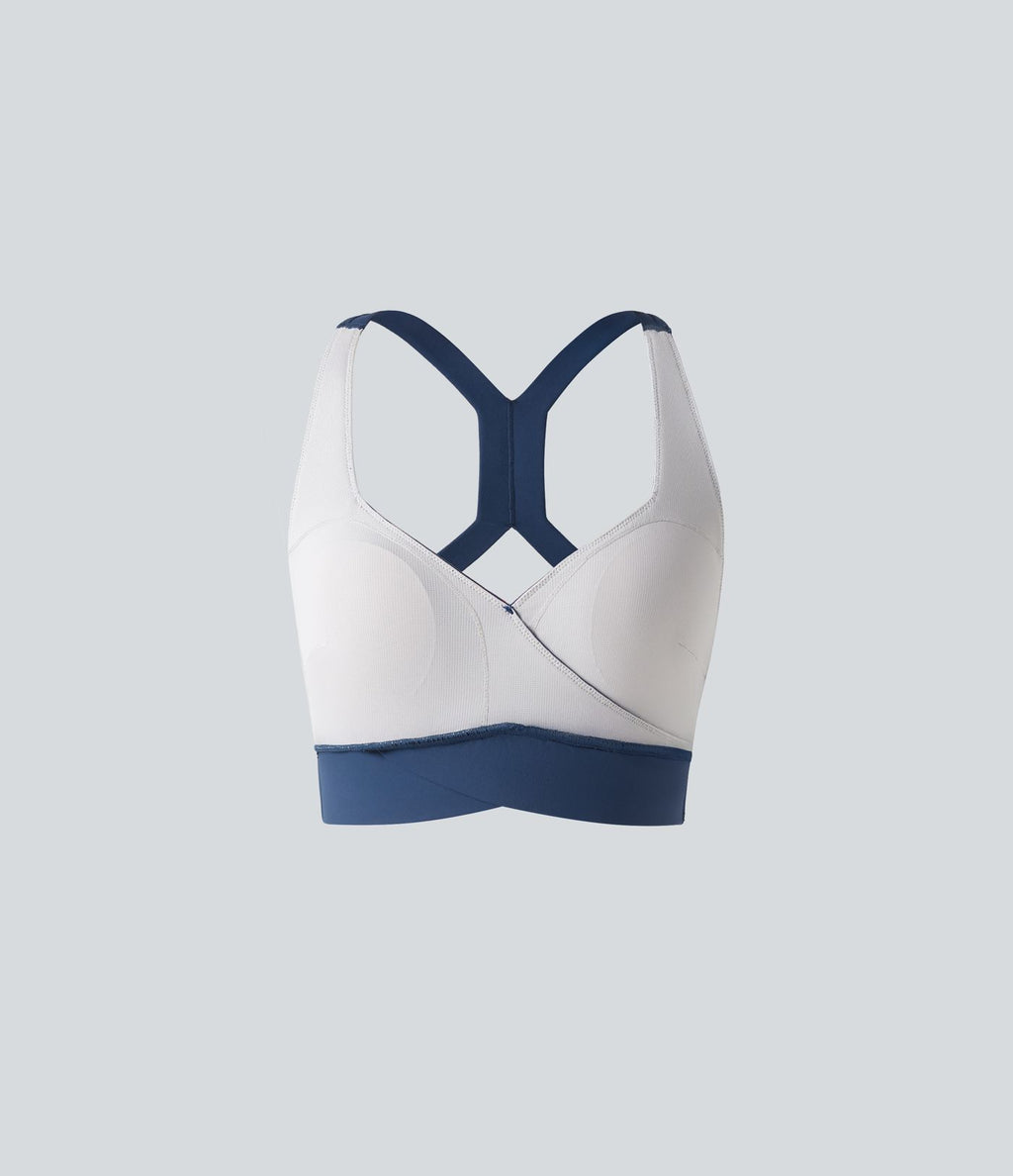 Brassière de sport SoftlyZero™ Plush maintien léger dos nu avec découpes et brassière intégrée