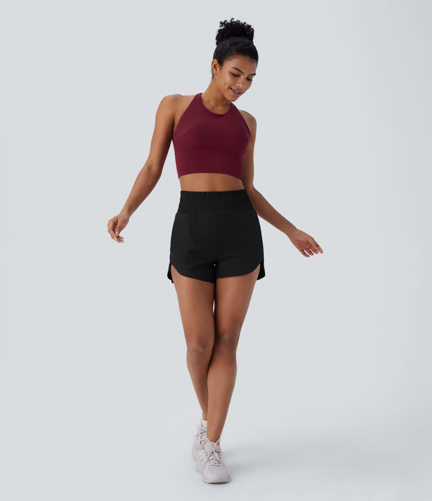 Short de course à pied Breezeful™ 2-en-1 séchage rapide, taille haute à poches multiples, ourlet arrondi 8,8cm